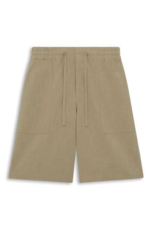 Kaki cotton blend shorts DROLE DE MONSIEUR | KBS176CO273KK